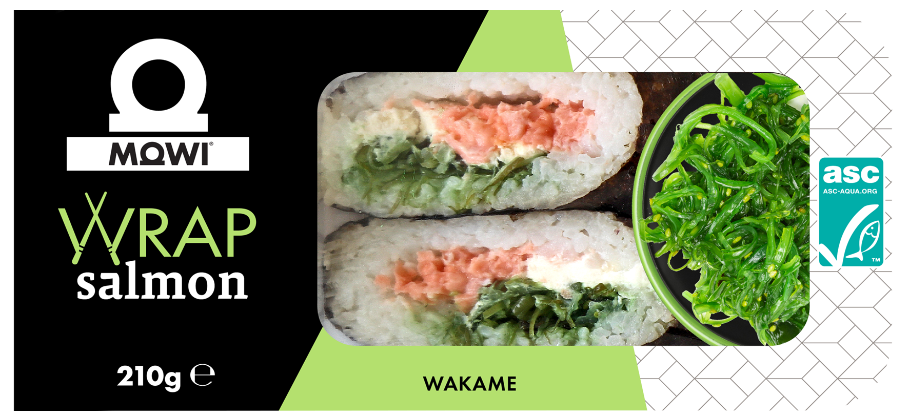 Wrap salmone con alga wakame e certificazione ASC.