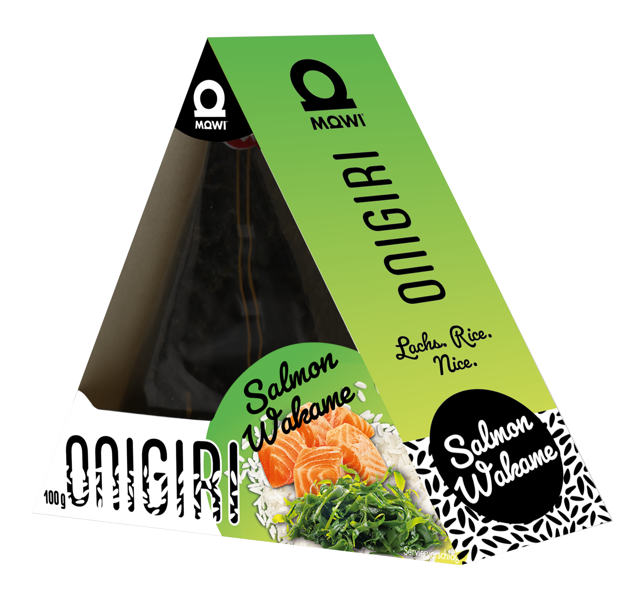 Onigiri di salmone e wakame della Mowi.